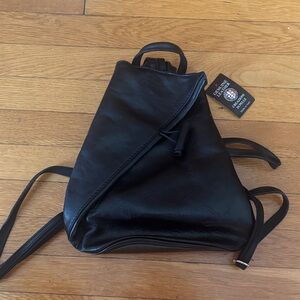NEW WITH TAGS - Black Leather Backpack
